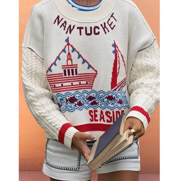 Autumn in Posh C 🍁 | Euro Style The Massachusetts Seaside Sweater - Picture 5 of 10